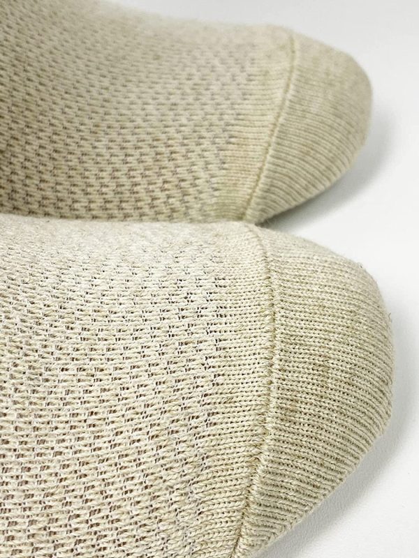 Anti-Sweat Odor-Free Quick-Dry Breathable Organic Natural Linen Athletic Mid-Calf Socks, Unisex