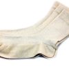 Anti-Sweat Odor-Free Quick-Dry Breathable Organic Natural Linen Athletic Mid-Calf Socks, Unisex