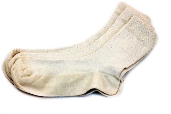 Anti-Sweat Odor-Free Quick-Dry Breathable Organic Natural Linen Athletic Mid-Calf Socks, Unisex