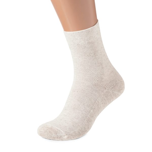 LinoBreeze™ Men’s Thin Breathable Mesh-Knit Organic Linen Socks