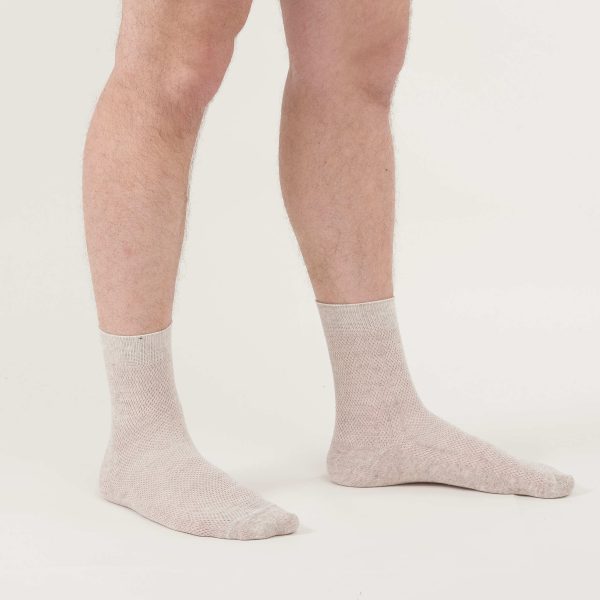 LinoBreeze™ Men’s Thin Breathable Mesh-Knit Organic Linen Socks
